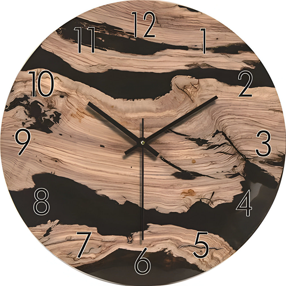 Skorter | Woodline Modern Silent Wall Clock – Minimalist Design in Solid Wood