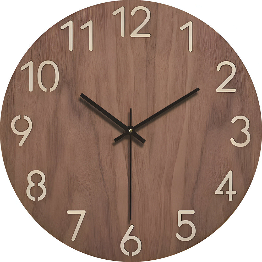 Skorter | Woodline Modern Silent Wall Clock – Minimalist Design in Solid Wood