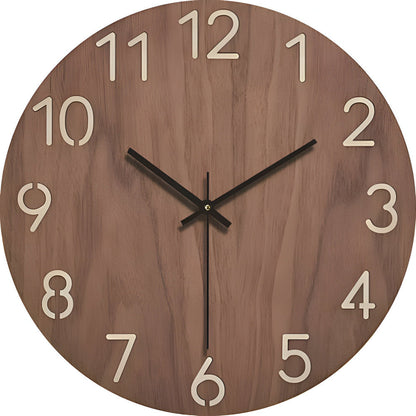 Skorter | Woodline Modern Silent Wall Clock – Minimalist Design in Solid Wood