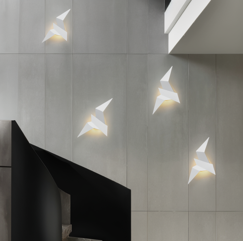 Skorter | OriTori Wall Light - Geometric Origami Bird Wall Light - Japanese Style Wall Light Design