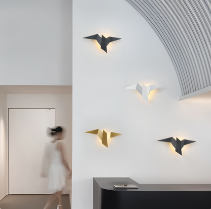 Skorter | OriTori Wall Light - Geometric Origami Bird Wall Light - Japanese Style Wall Light Design