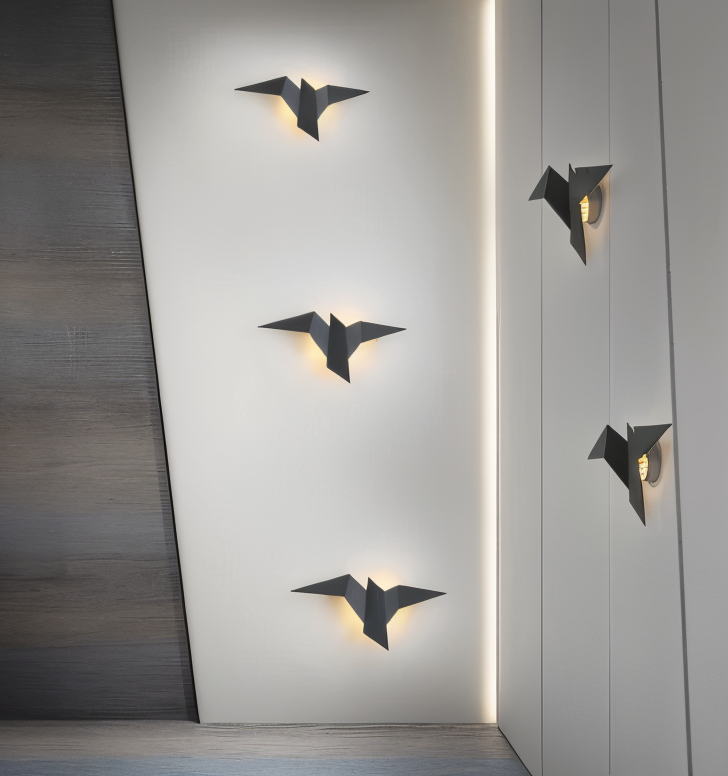Skorter | OriTori Wall Light - Geometric Origami Bird Wall Light - Japanese Style Wall Light Design