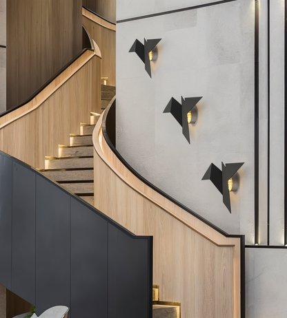 Skorter | OriTori Wall Light - Geometric Origami Bird Wall Light - Japanese Style Wall Light Design