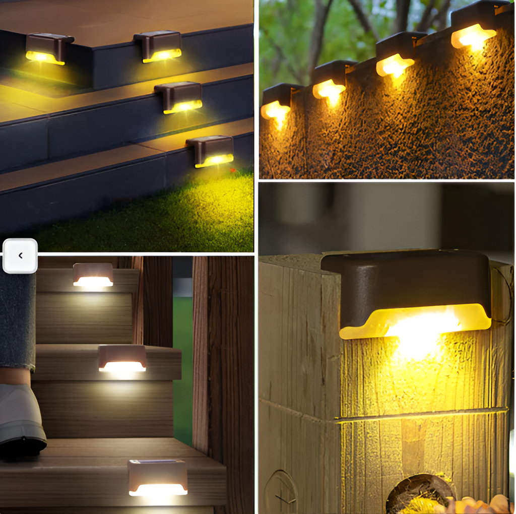 Skorter | PathStep Lights - LED Solar Cell Stair Lighting - Waterproof Outdoor Lamp