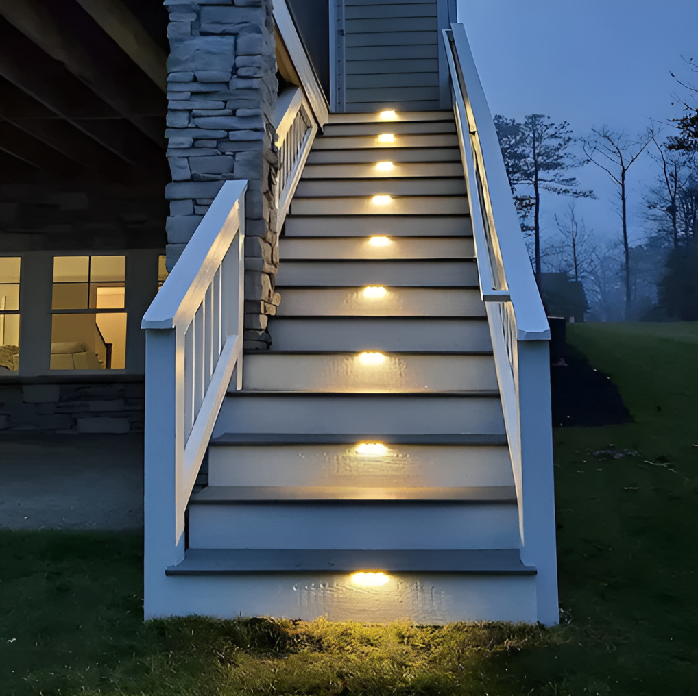 Skorter | PathStep Lights - LED Solar Cell Stair Lighting - Waterproof Outdoor Lamp