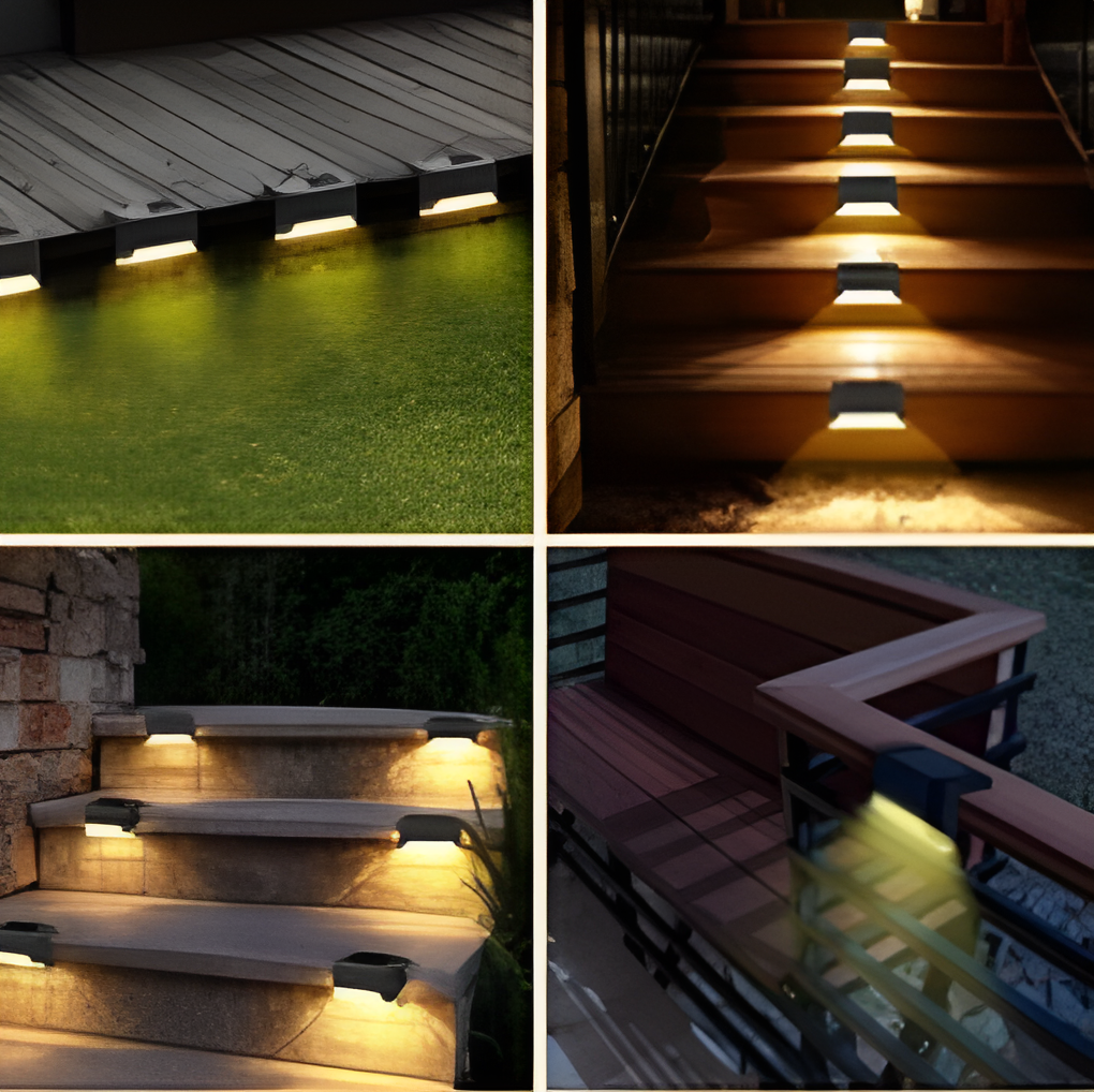 Skorter | PathStep Lights - LED Solar Cell Stair Lighting - Waterproof Outdoor Lamp