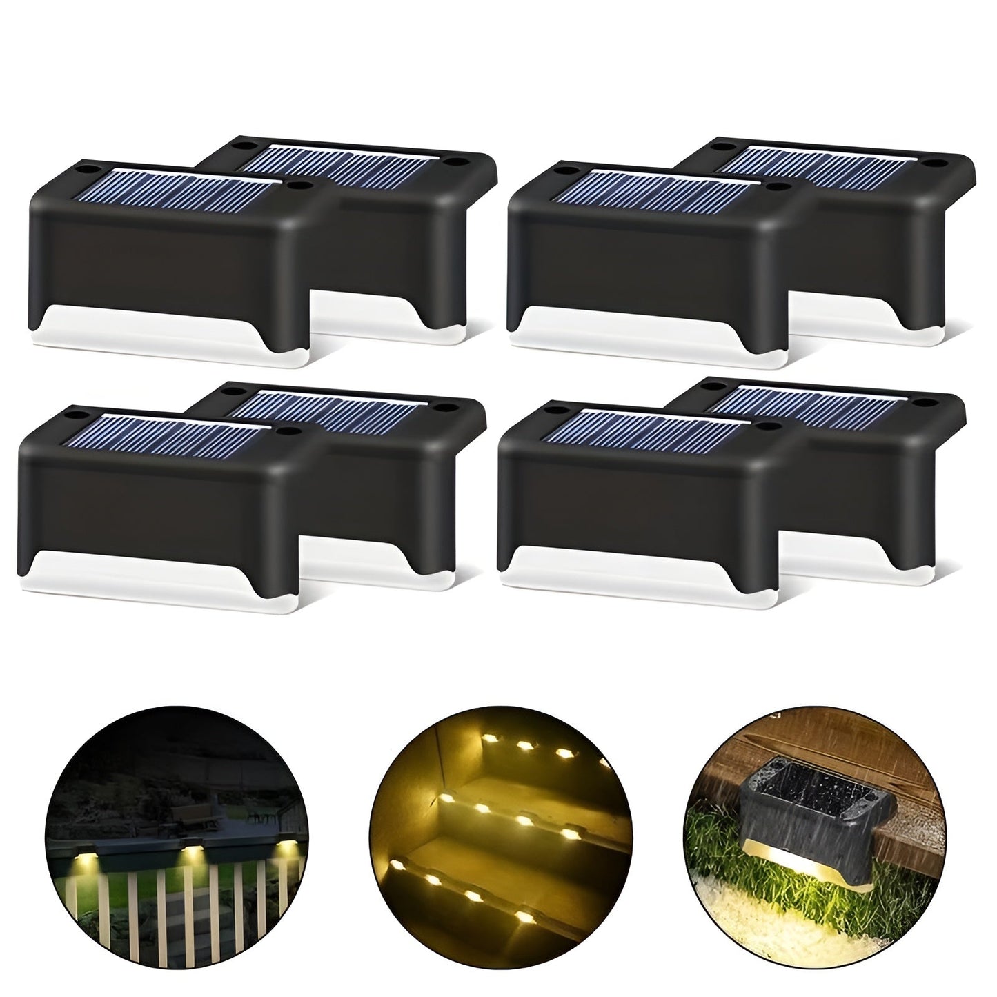 Skorter | PathStep Lights - LED Solar Cell Stair Lighting - Waterproof Outdoor Lamp