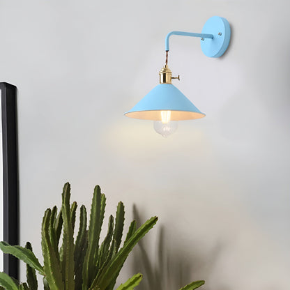 Skorter | Retro Vintage Vägglampa - Vintageinspirerad Konformad Metallvägglampa