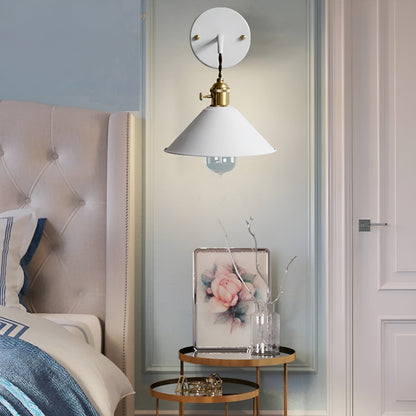 Skorter | Retro Vintage Vägglampa - Vintageinspirerad Konformad Metallvägglampa