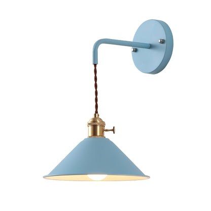 Skorter | Retro Vintage Vägglampa - Vintageinspirerad Konformad Metallvägglampa