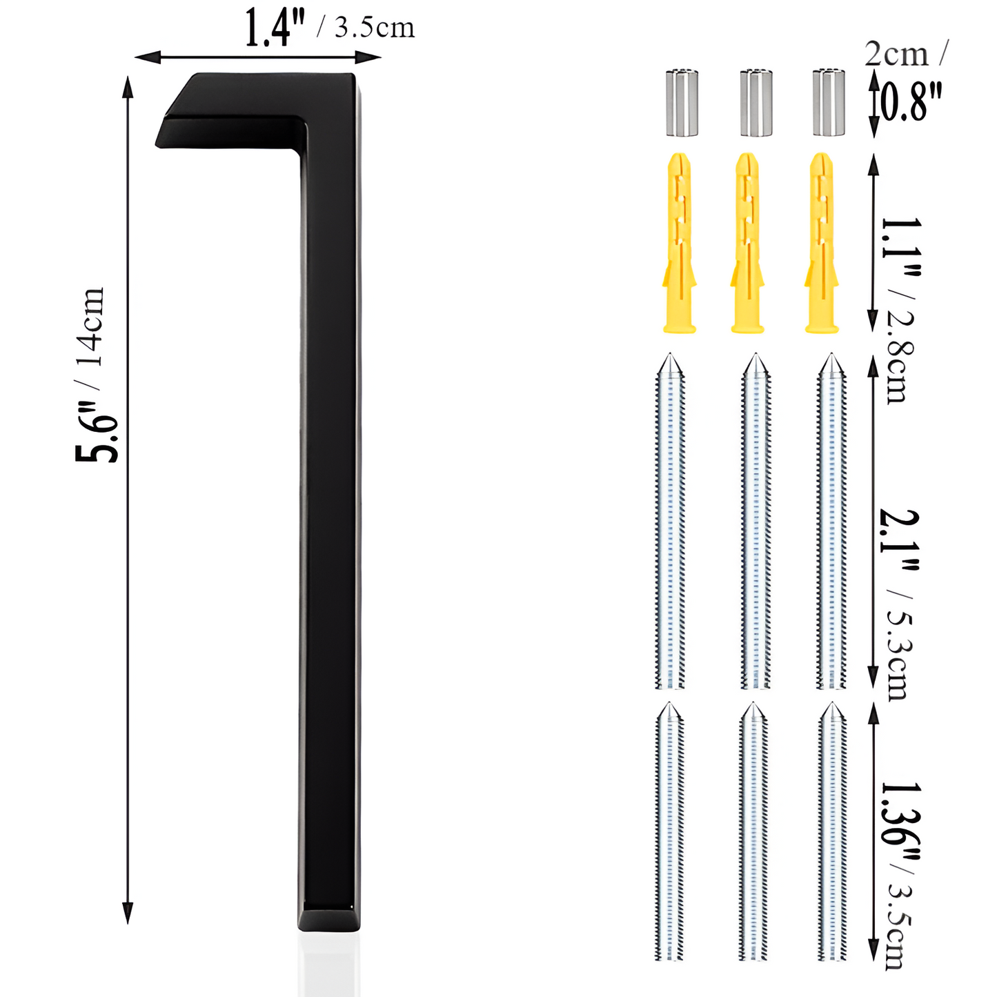 Skorter | Black Full House Number - House Number Modern - House Number Sign