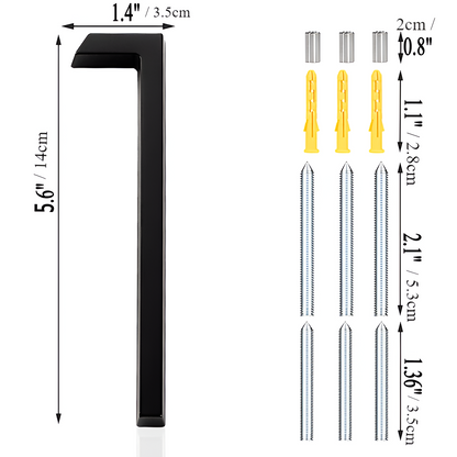 Skorter | Black Full House Number - House Number Modern - House Number Sign