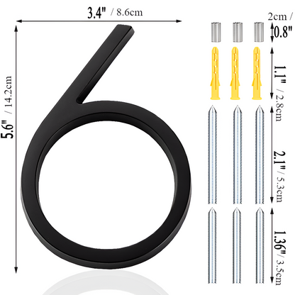 Skorter | Black Full House Number - House Number Modern - House Number Sign