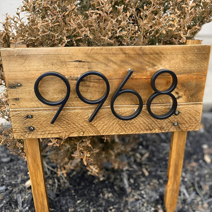 Skorter | Black Full House Number - House Number Modern - House Number Sign