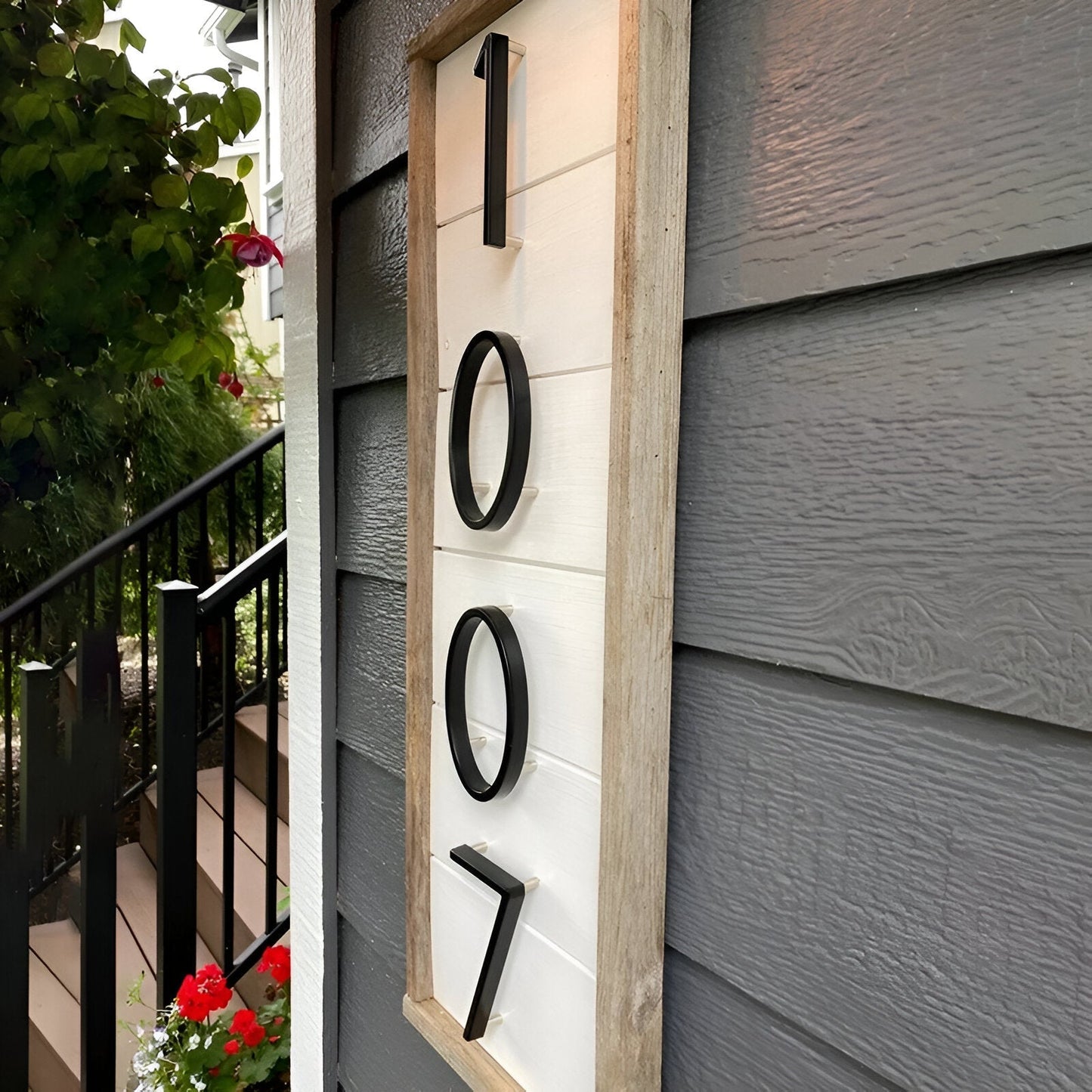 Skorter | Black Full House Number - House Number Modern - House Number Sign