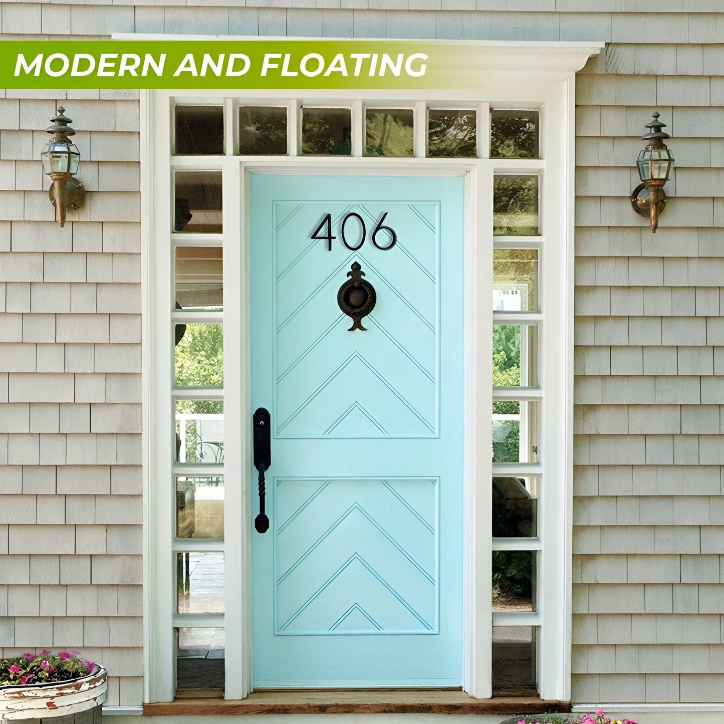 Skorter | Black Full House Number - House Number Modern - House Number Sign