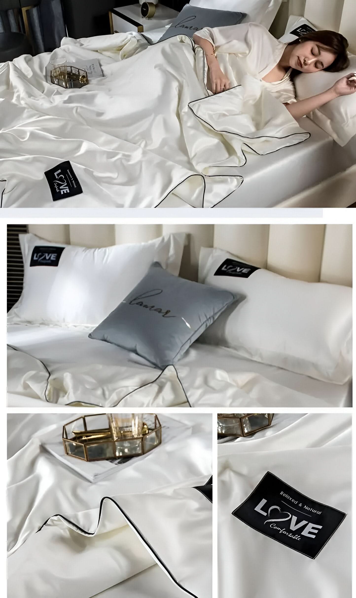 Skorter | FLUFFINA - Premium Satin Silk Bedding