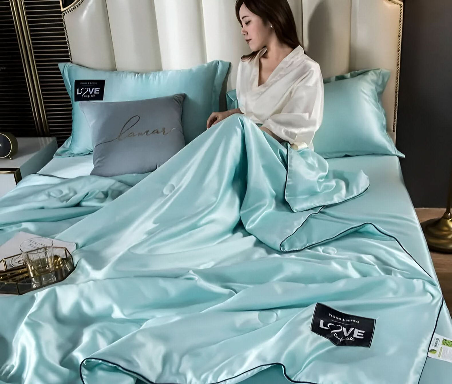Skorter | FLUFFINA - Premium Satin Silk Bedding