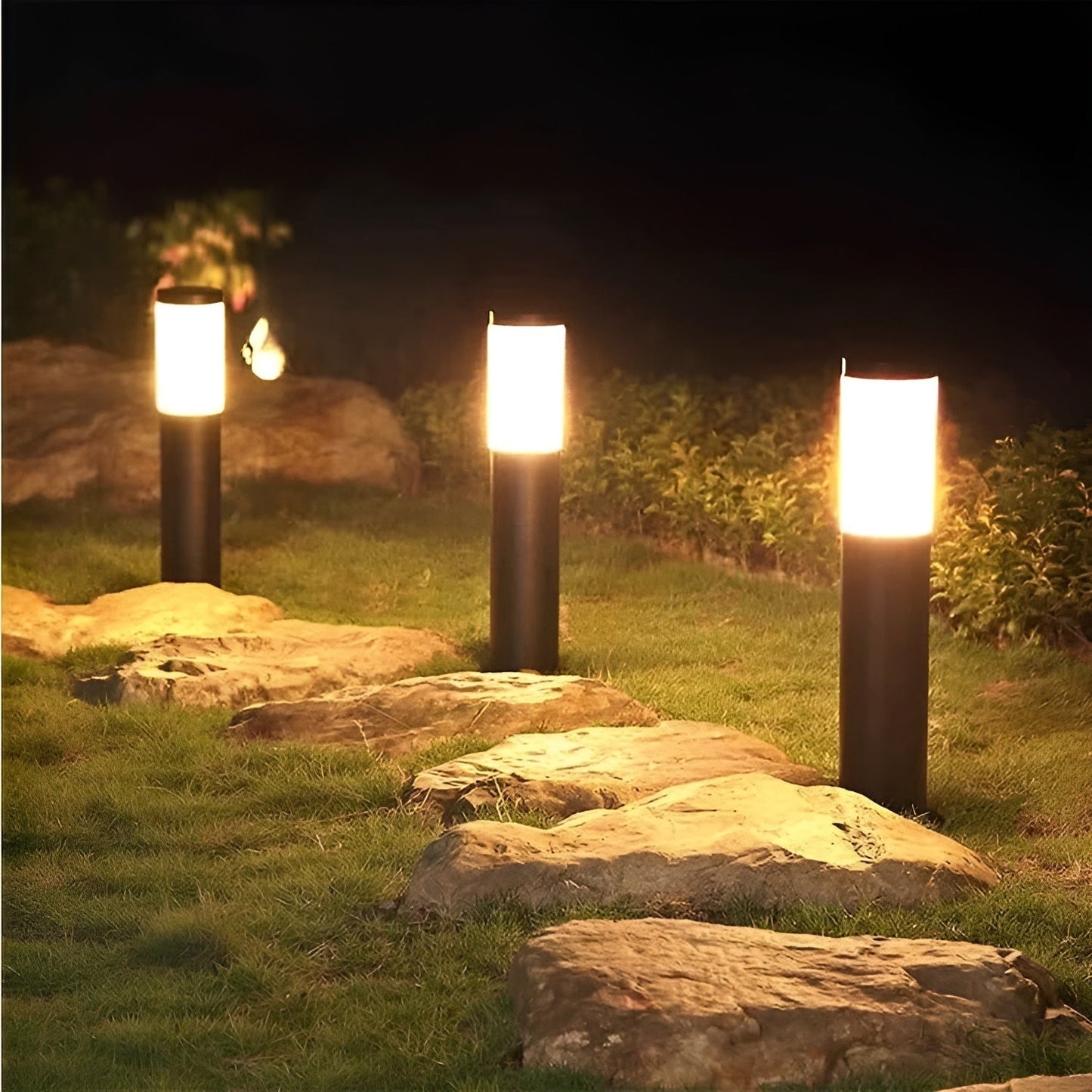 Skorter | SolarShimmer - Stainless Steel Solar Post Lights Outdoor Lamp