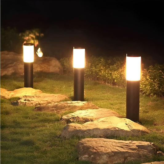 Skorter | SolarShimmer - Stainless Steel Solar Post Lights Outdoor Lamp