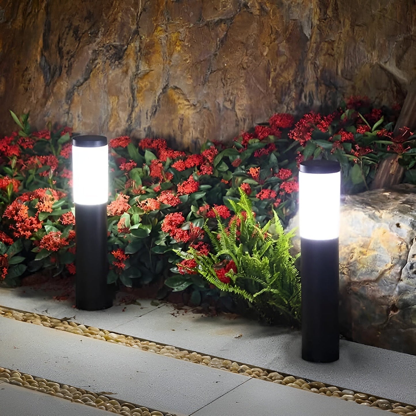 Skorter | SolarShimmer - Stainless Steel Solar Post Lights Outdoor Lamp