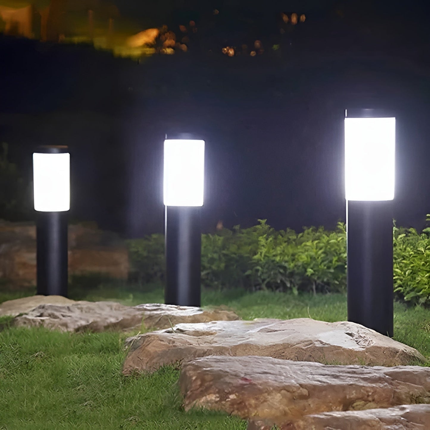 Skorter | SolarShimmer - Stainless Steel Solar Post Lights Outdoor Lamp