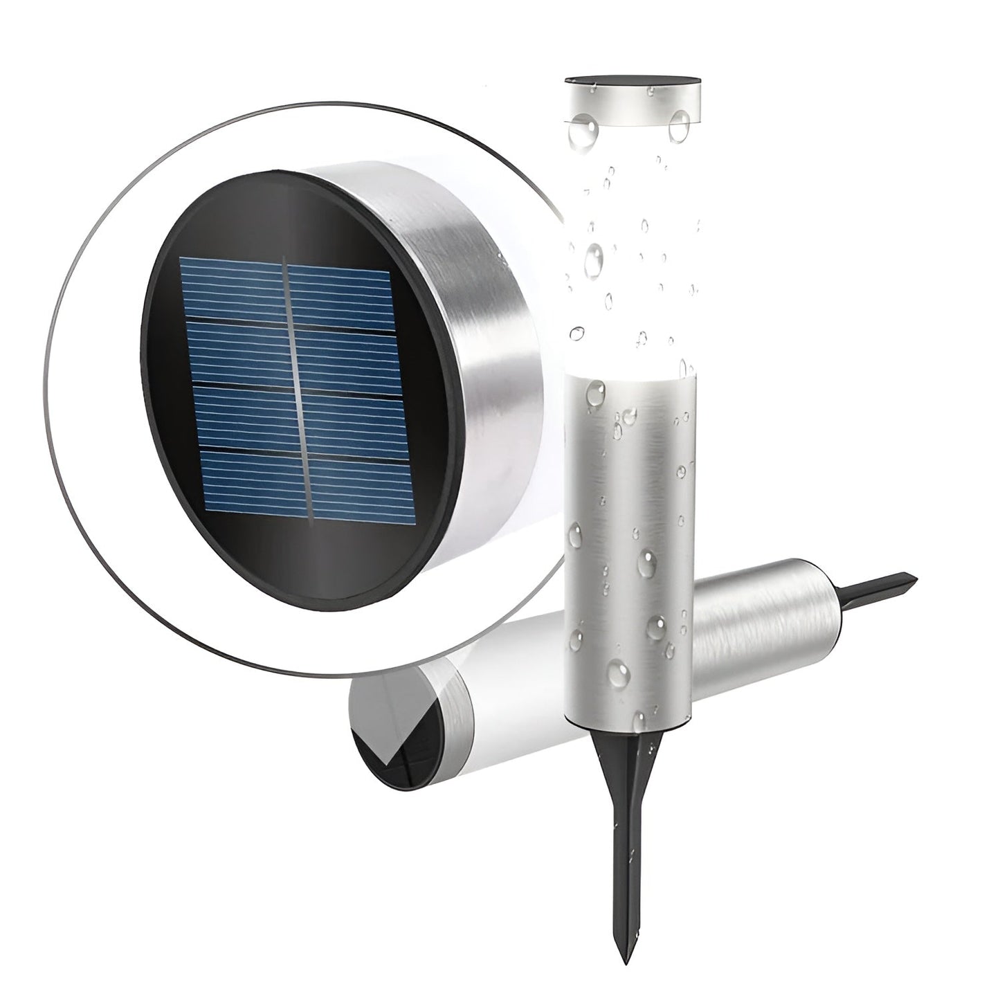 Skorter | SolarShimmer - Stainless Steel Solar Post Lights Outdoor Lamp