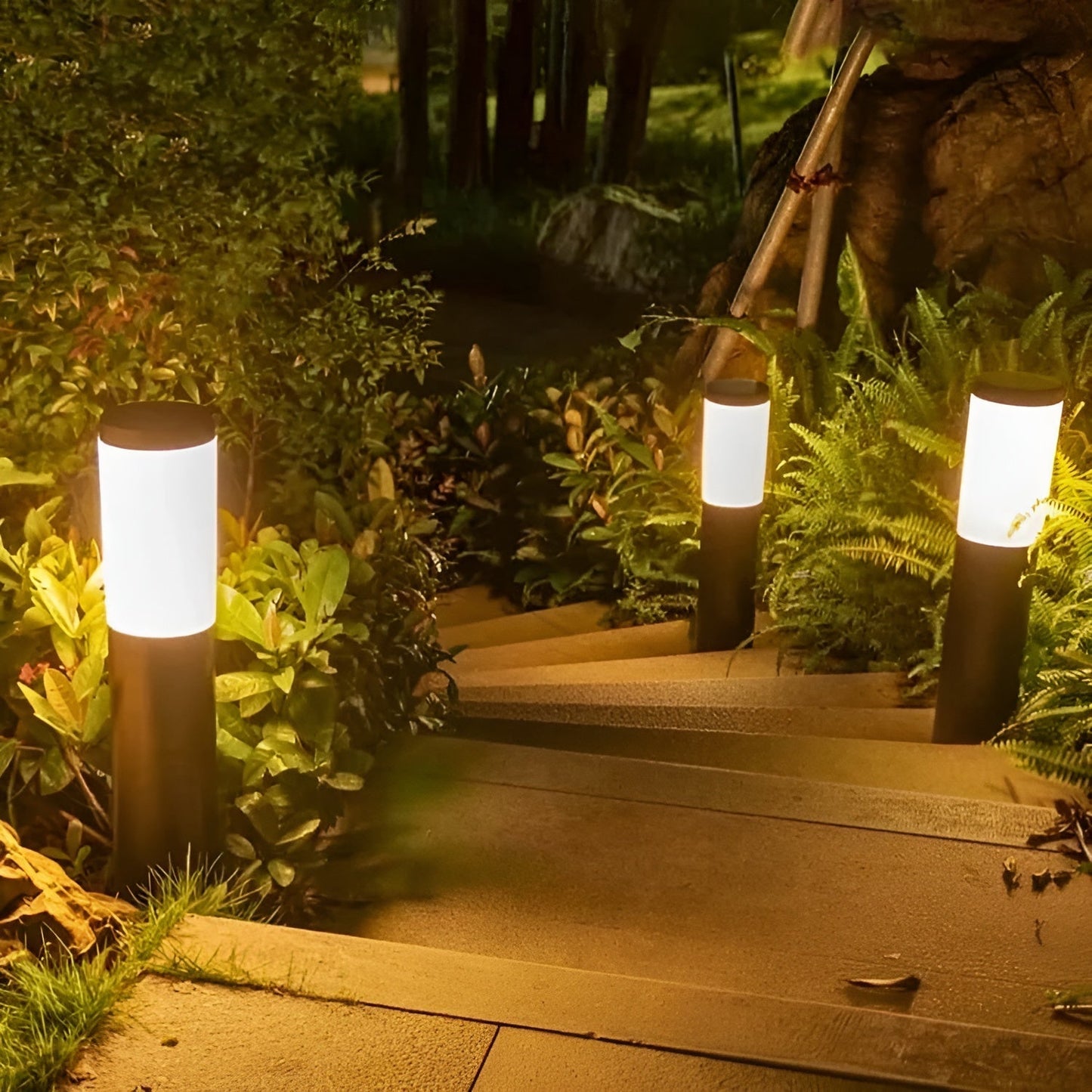 Skorter | SolarShimmer - Stainless Steel Solar Post Lights Outdoor Lamp