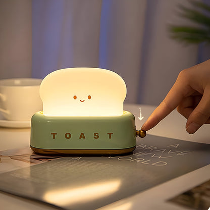 Skorter | TinyToast Table Lamp – Portable Toaster-Shaped Night Light with Dimmable LED & USB Port