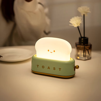 Skorter | TinyToast Table Lamp – Portable Toaster-Shaped Night Light with Dimmable LED & USB Port