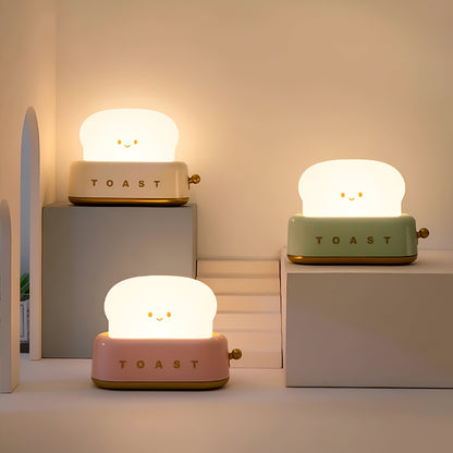 Skorter | TinyToast Table Lamp – Portable Toaster-Shaped Night Light with Dimmable LED & USB Port