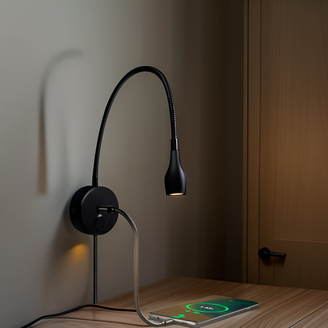 Skorter | Flexible Wall Reading Lamp | Dimmable Touch Control & Energy Efficient for Cozy Reading and Relaxation