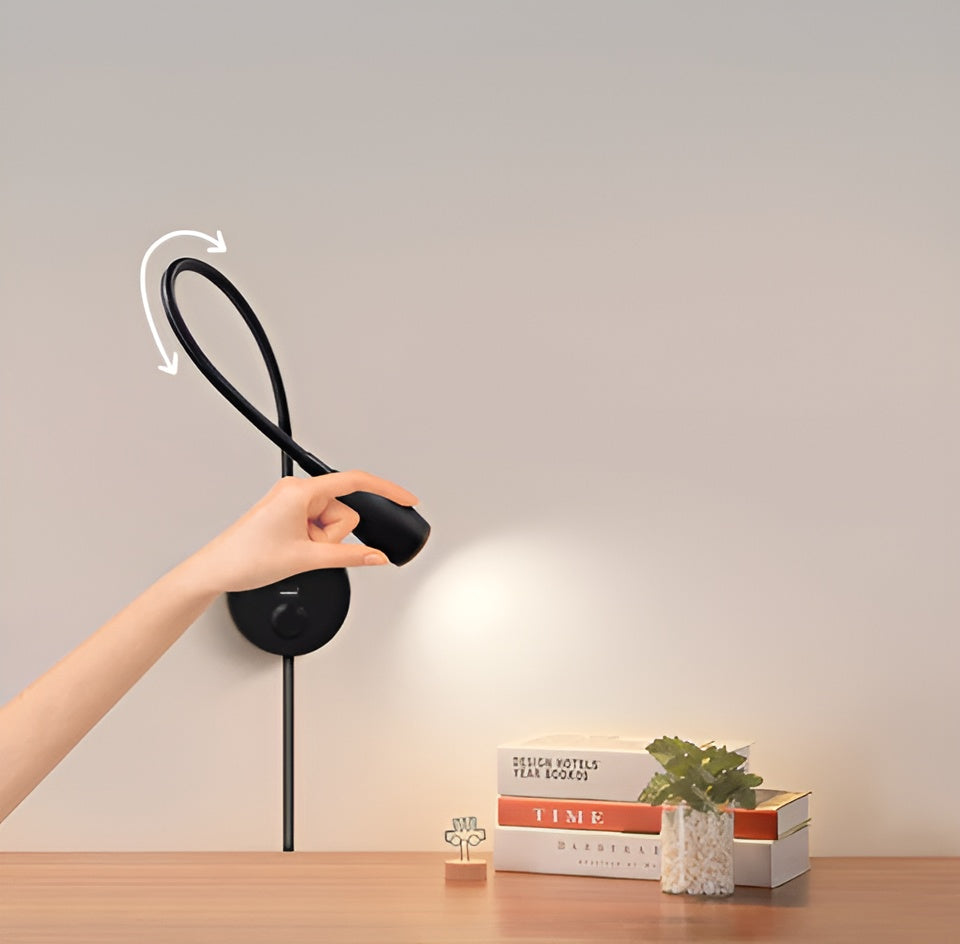 Skorter | Flexible Wall Reading Lamp | Dimmable Touch Control & Energy Efficient for Cozy Reading and Relaxation