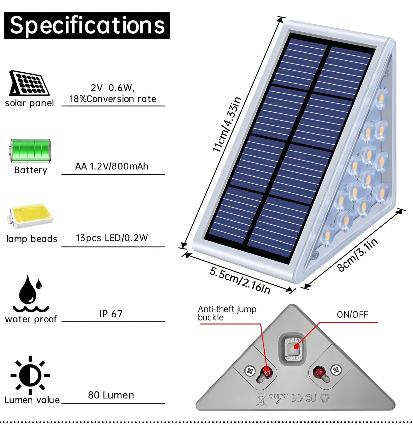 Skorter | Twilight SolarDuo - IP67 Solar lamp for Gardens and Paths