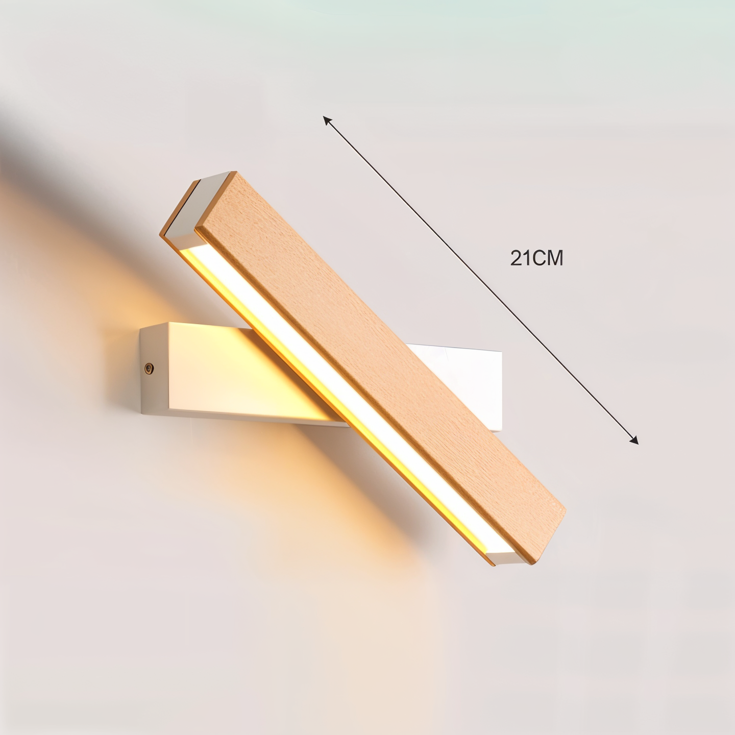 Skorter | TwistLED Wall Lamp - 360° Rotatable Rectangular LED Wall Lamp in Wood
