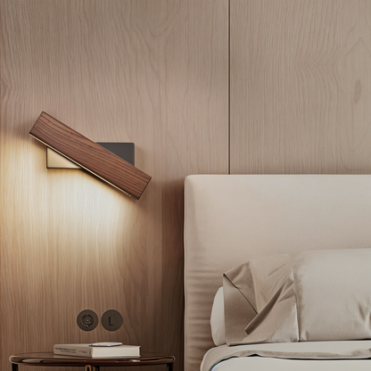Skorter | TwistLED Wall Lamp - 360° Rotatable Rectangular LED Wall Lamp in Wood