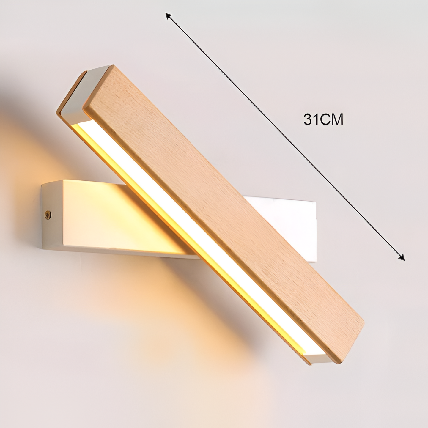 Skorter | TwistLED Wall Lamp - 360° Rotatable Rectangular LED Wall Lamp in Wood