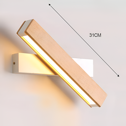 Skorter | TwistLED Wall Lamp - 360° Rotatable Rectangular LED Wall Lamp in Wood