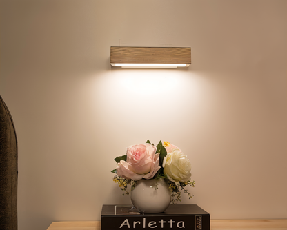 Skorter | TwistLED Wall Lamp - 360° Rotatable Rectangular LED Wall Lamp in Wood