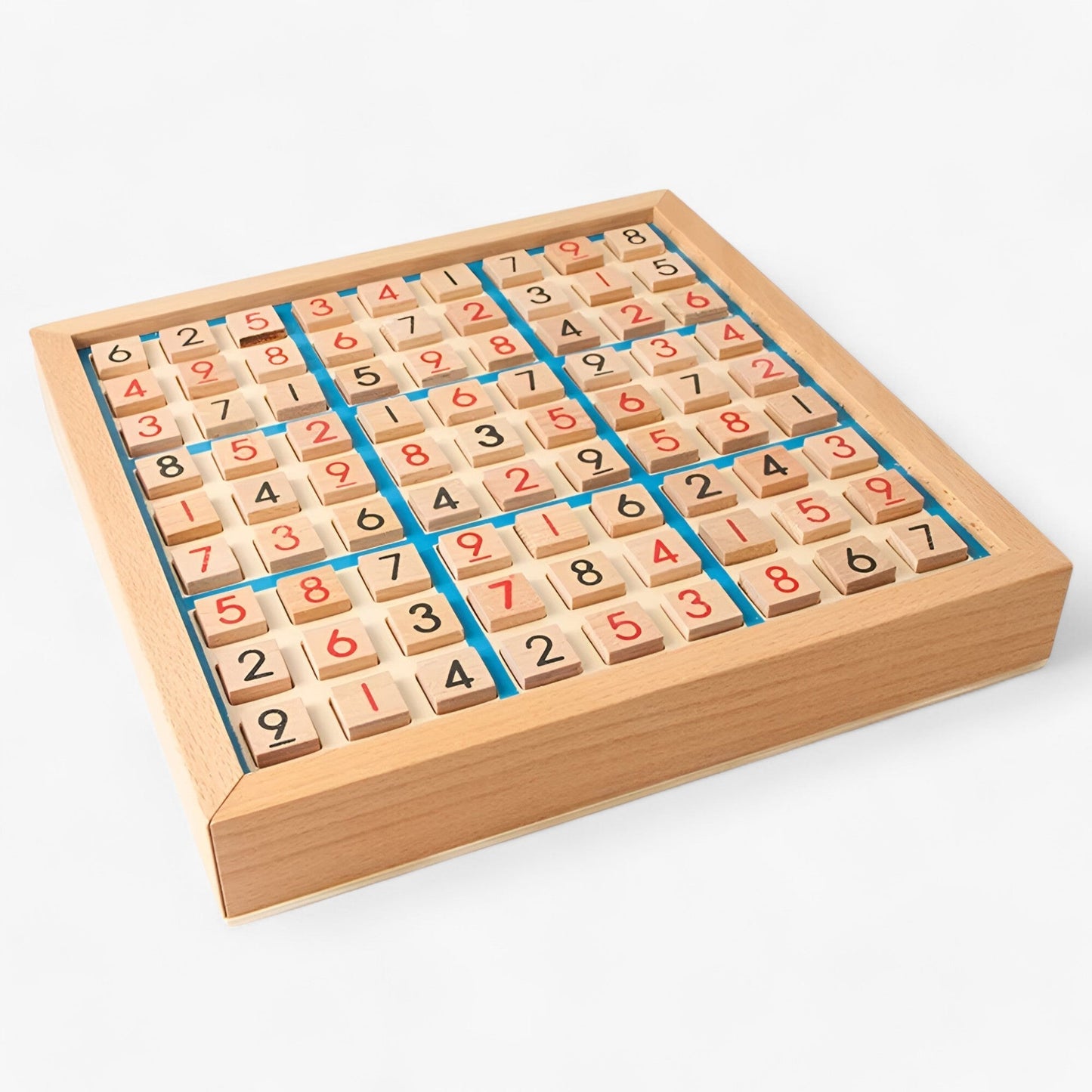Skorter | Daan | Wooden Sudoku Board Game with Drawer – Classic Brain Teaser for All Ages