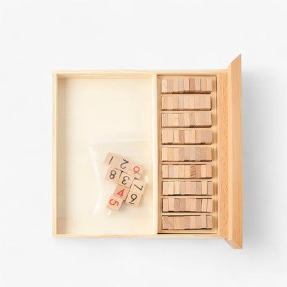 Skorter | Daan | Wooden Sudoku Board Game with Drawer – Classic Brain Teaser for All Ages