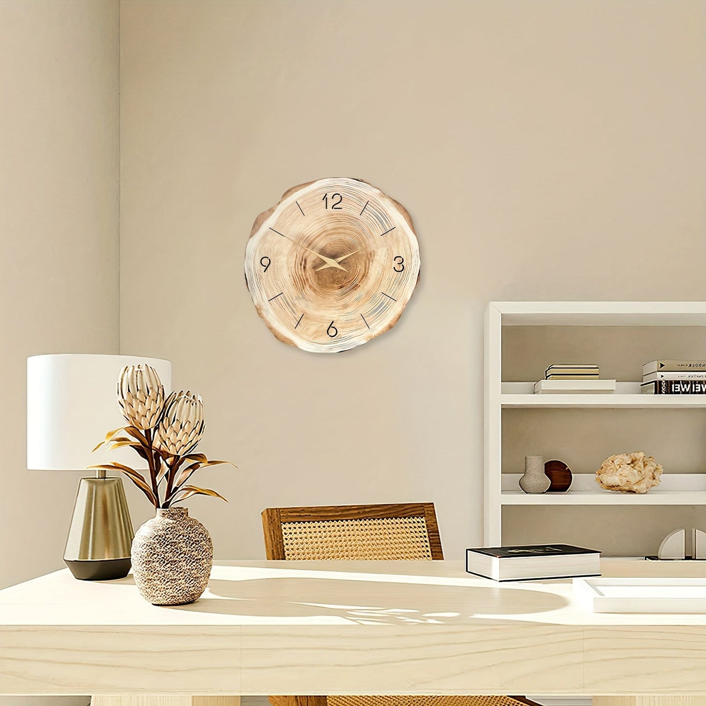 Skorter | Silent Wooden Wall Clock with Natural Wood Texture