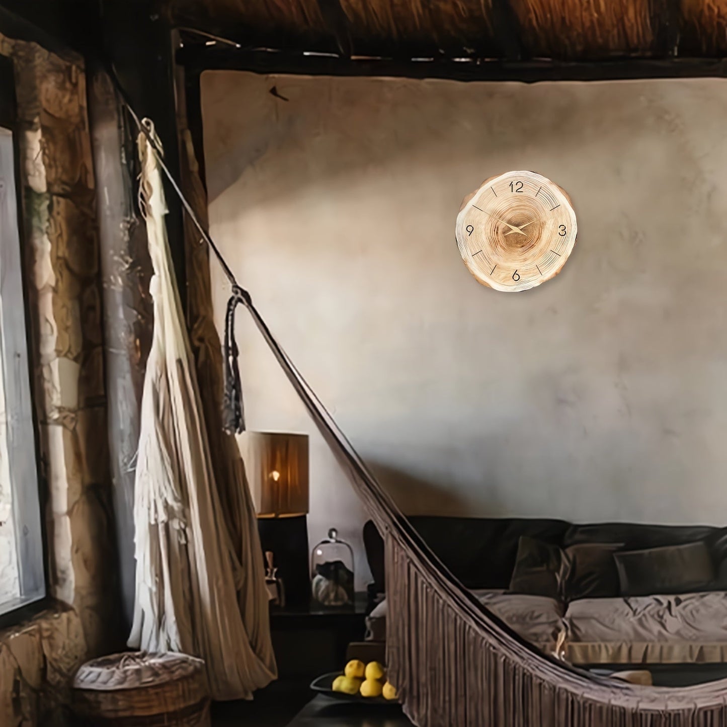 Skorter | Silent Wooden Wall Clock with Natural Wood Texture