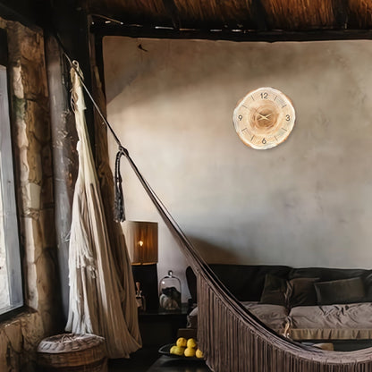 Skorter | Silent Wooden Wall Clock with Natural Wood Texture