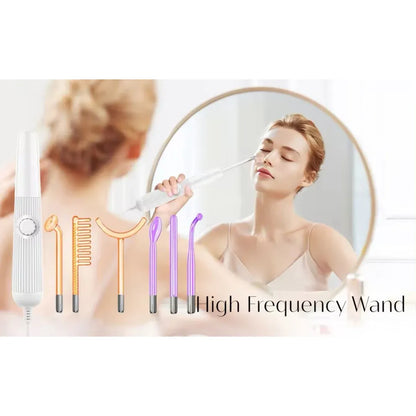 Skorter | Elysium Glow™ | Professional High-Frequency Facial Wand | Anti-Aging Skin Rejuvenation Device for Home Use & Spa Treatments