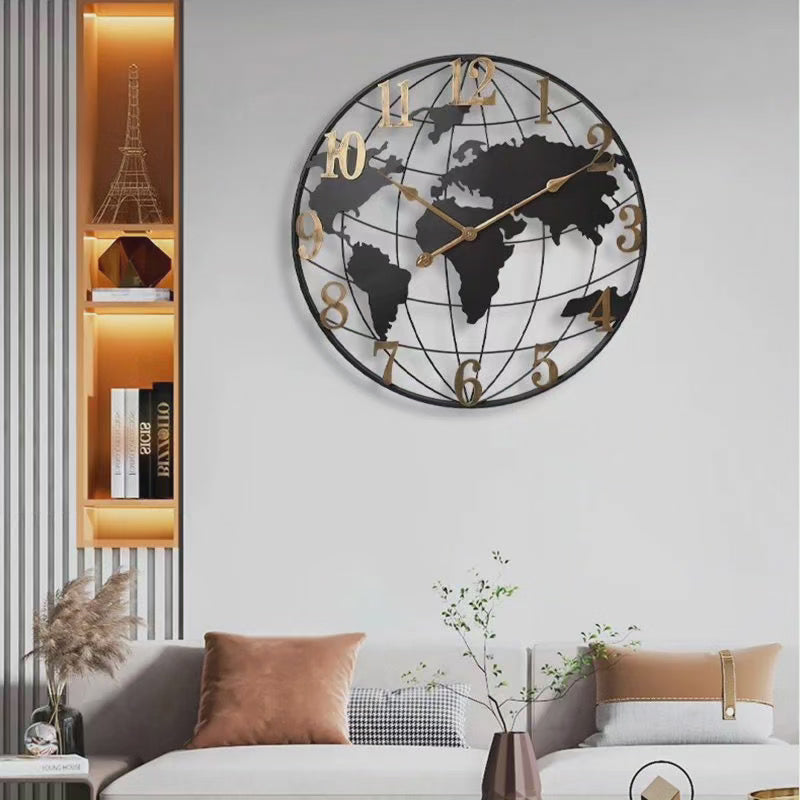 Skorter | 60cm Large World Map Wall Clock