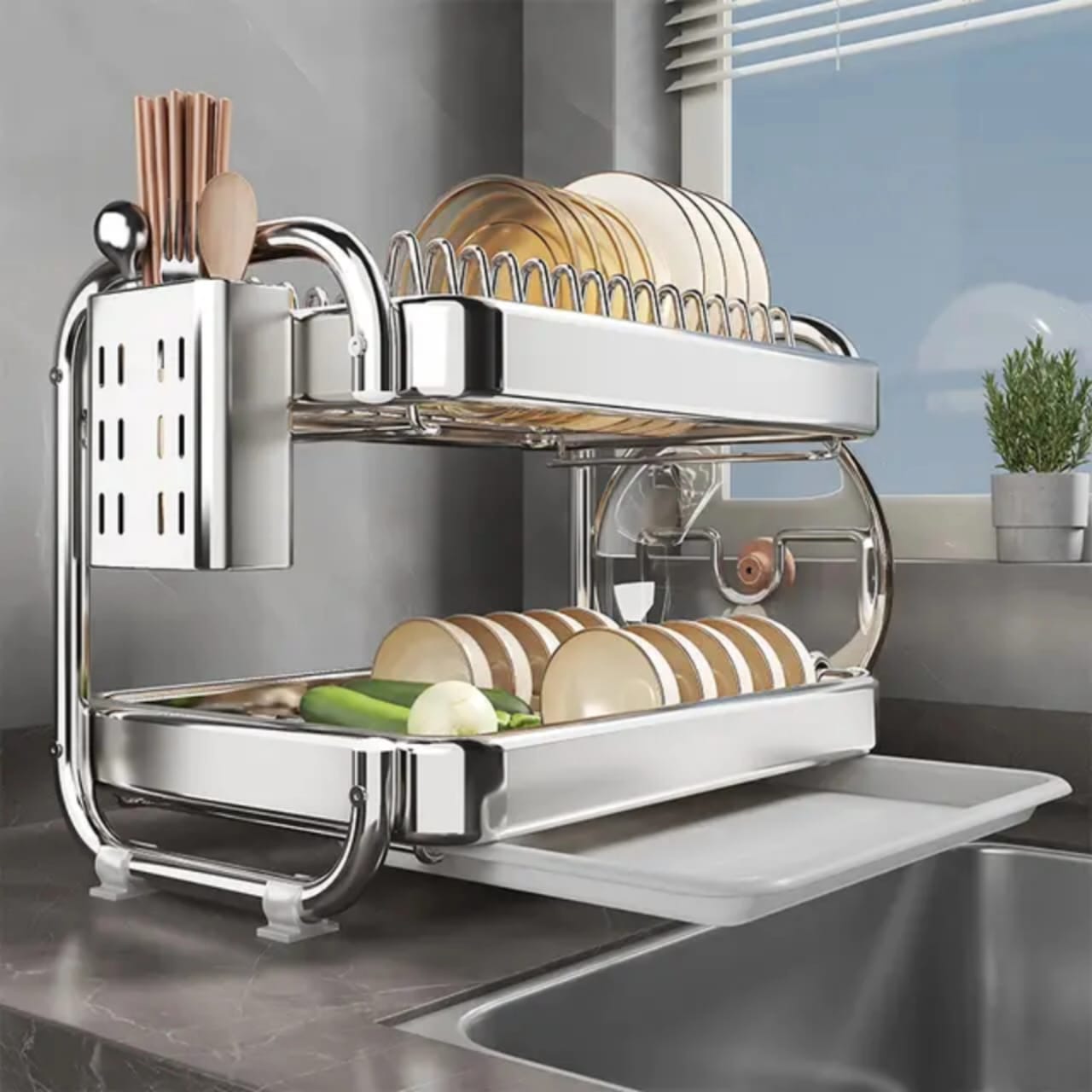 Skorter | Chrome Dish Rack