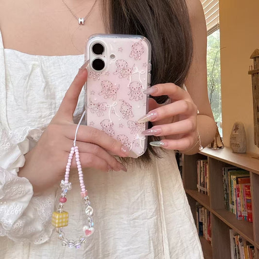 Skorter | Cute puppy pattern iPhone case with charm