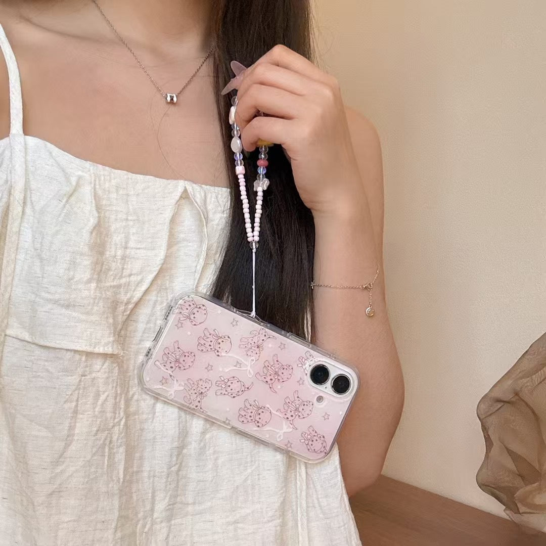 Skorter | Cute puppy pattern iPhone case with charm