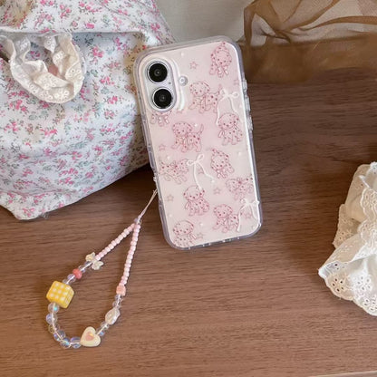 Skorter | Cute puppy pattern iPhone case with charm